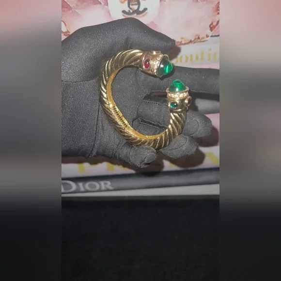 Vintage Ciner Cuff Bracelet Mogul Style Clamper UNSIGNED - Picture 7 of 12